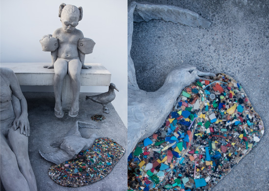 icro plastics were collected from coastlines in Lanzarote and integrated into the work