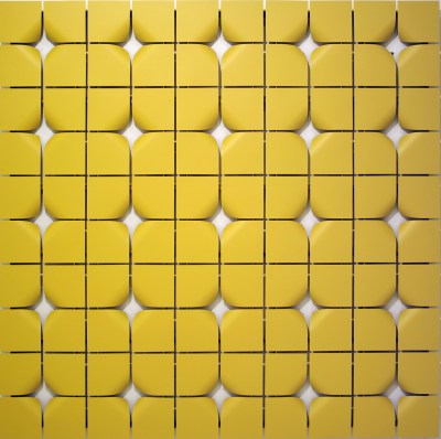 'Untitled' by Rashid Al Khalifa - 2.1m x 2.1m, matte enamel on stainless steel